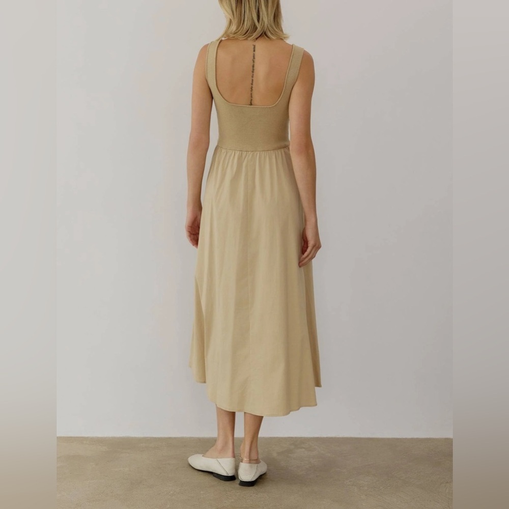 All:Row Lucinda Maxi Dress in Khaki .  All Row - Picture 6 of 7